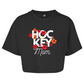 Ladies Crop Top HOCKEYMOM FLOWERS