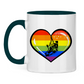 Tasse zweifarbig RAINBOW SKATE HEART