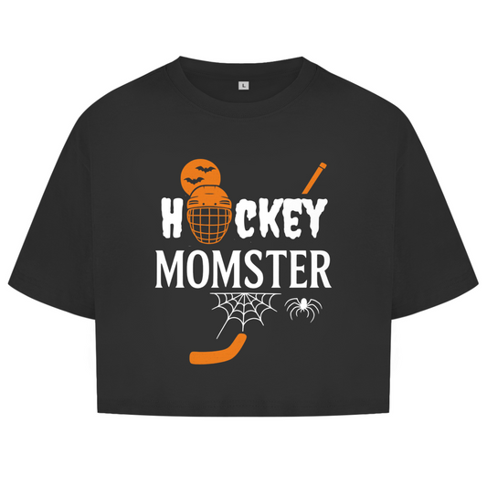 Ladies Crop Top HALLOWEEN HOCKEY MOMSTER