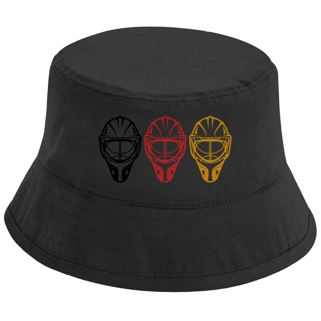 Bucket Hat TEAM GOALIE MASKE SCHWARZ-ROT-GOLD