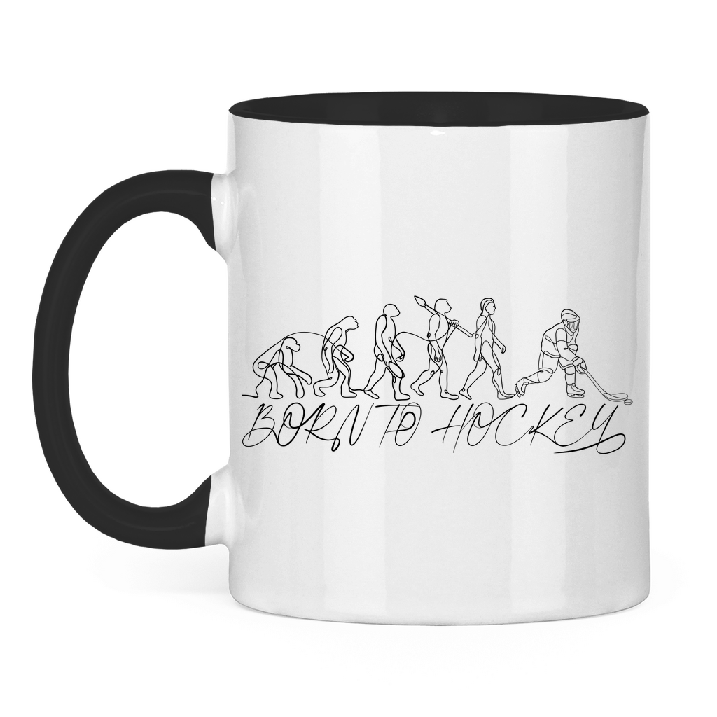 Tasse zweifarbig BORN TO HOCKEY EVULUTION