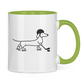 Tasse zweifarbig HOCKEY DACKEL