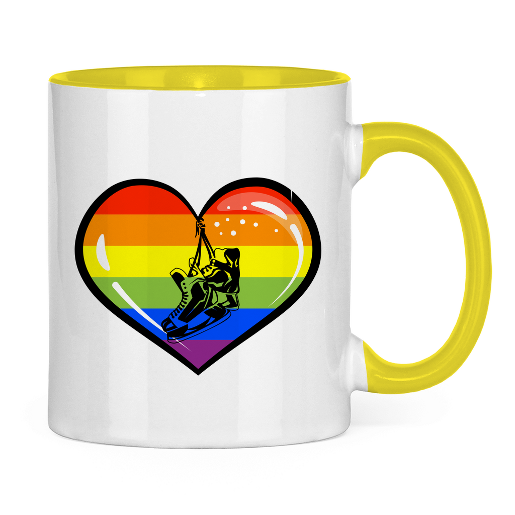 Tasse zweifarbig RAINBOW SKATE HEART