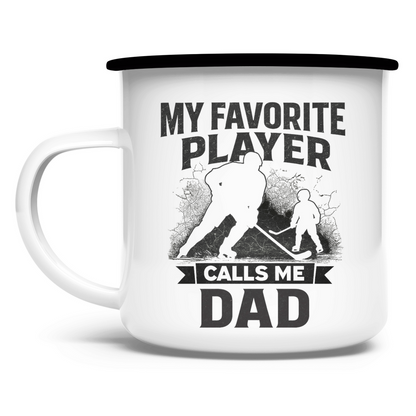 Emaille Tasse HOCKEYDAD FAVORITE PLAYER