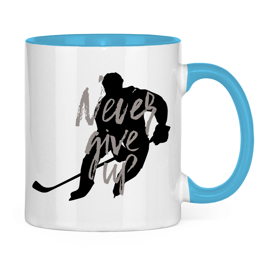 Tasse zweifarbig NEVER GIVE UP