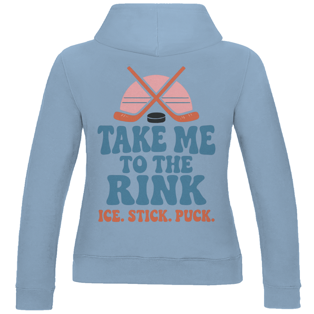 Ladies Hoodie TAKE ME TO THE RINK (back)