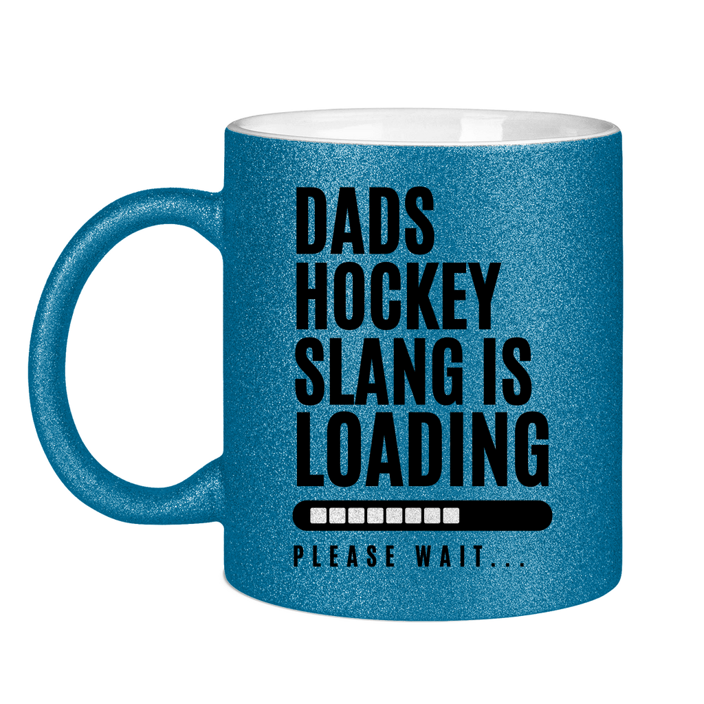 Glitzertasse HOCKEYDADS SLOGAN