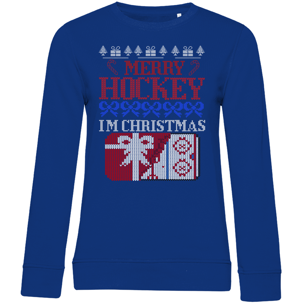 Ladies Sweatshirt UGLY CHRISTMAS MERRY HOCKEY