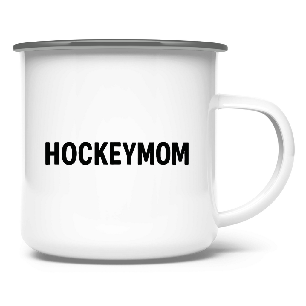 Emaille Tasse HOCKEYMOM BRAIN