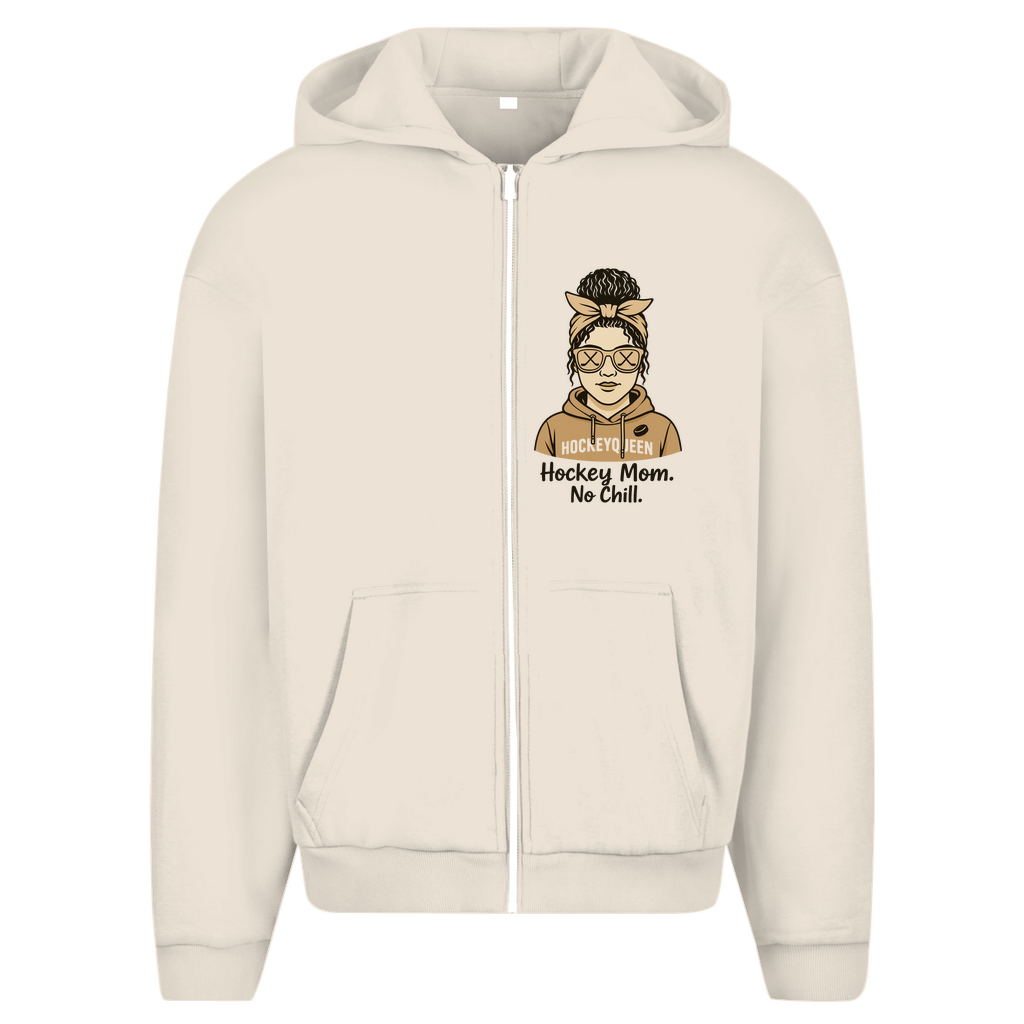 Oversize Zipper HOCKEY MOM - NO CHILL