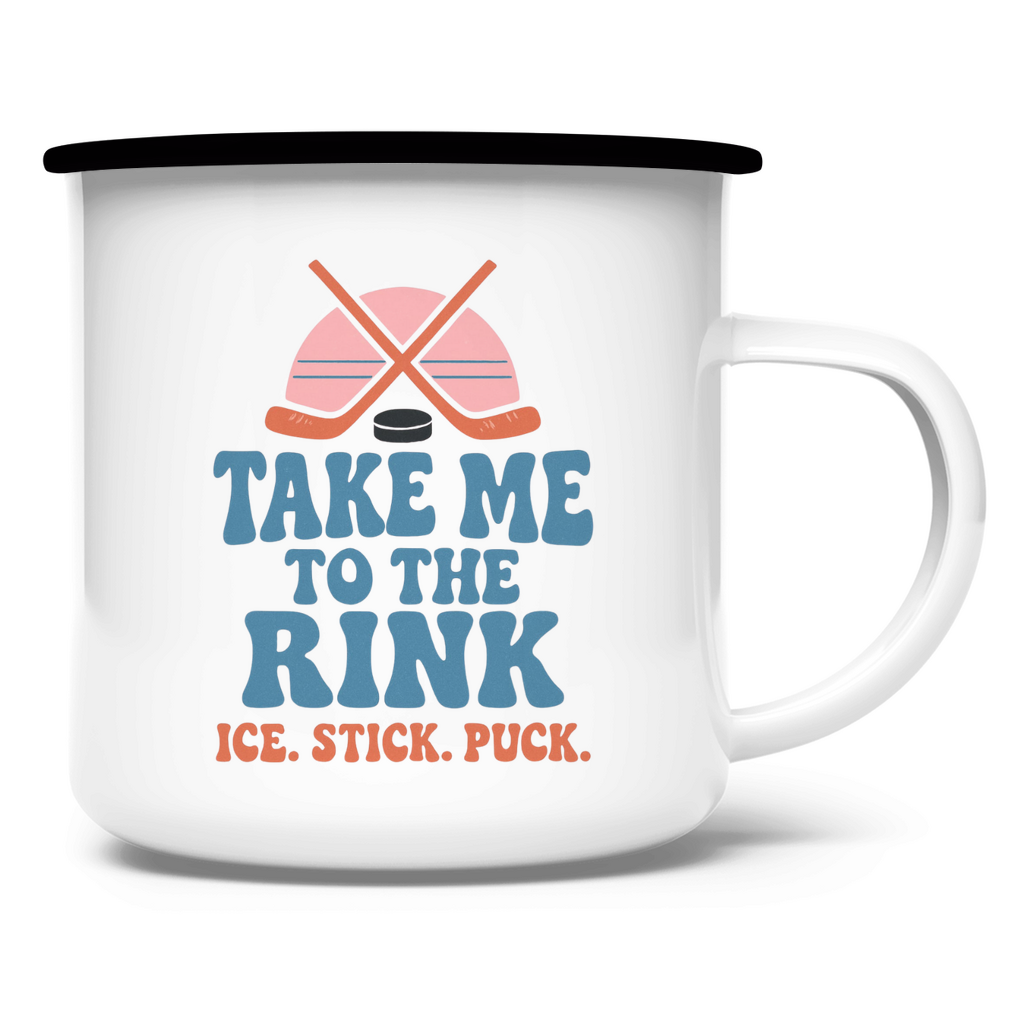 Emaille Tasse TAKE ME TO THE RINK
