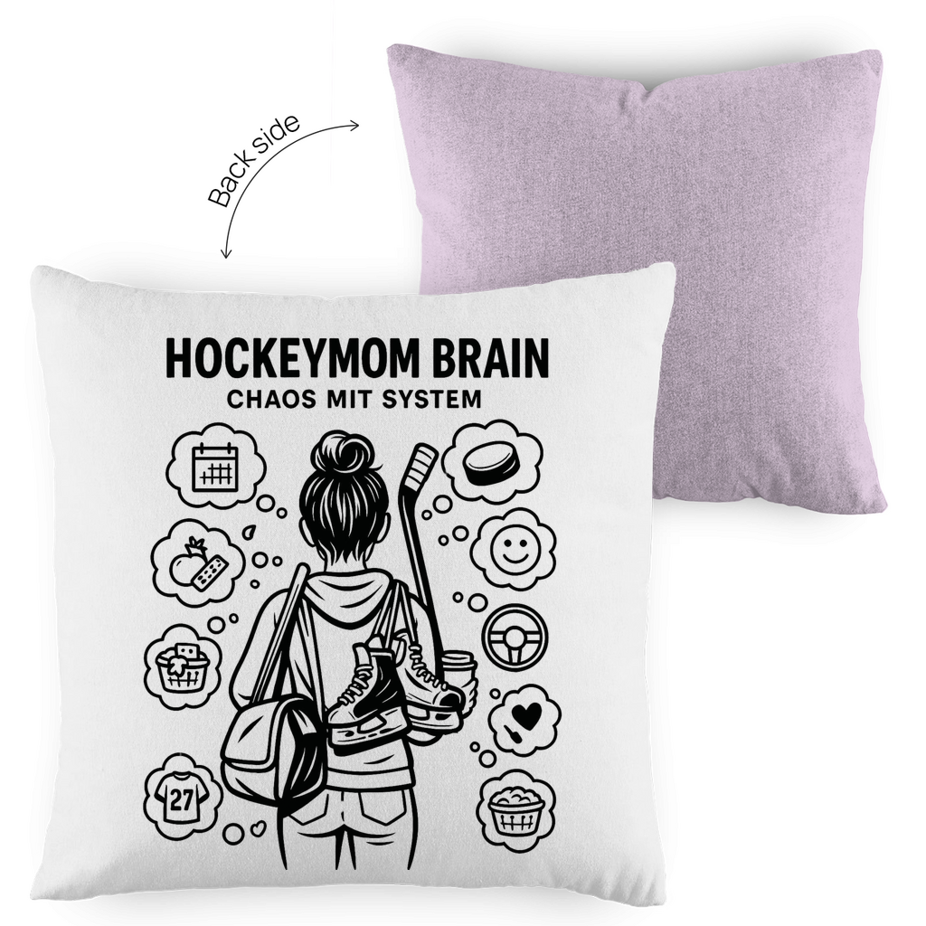 Kopfkissen zweifarbig HOCKEYMOM BRAIN