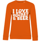 Ladies Sweatshirt I LOVE HOCKEY & BEER