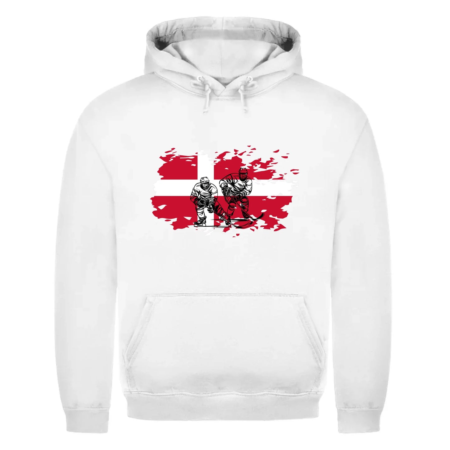 front_Arctic White_Unisex Hoodie HOCKEY MOM LIFE_mockup