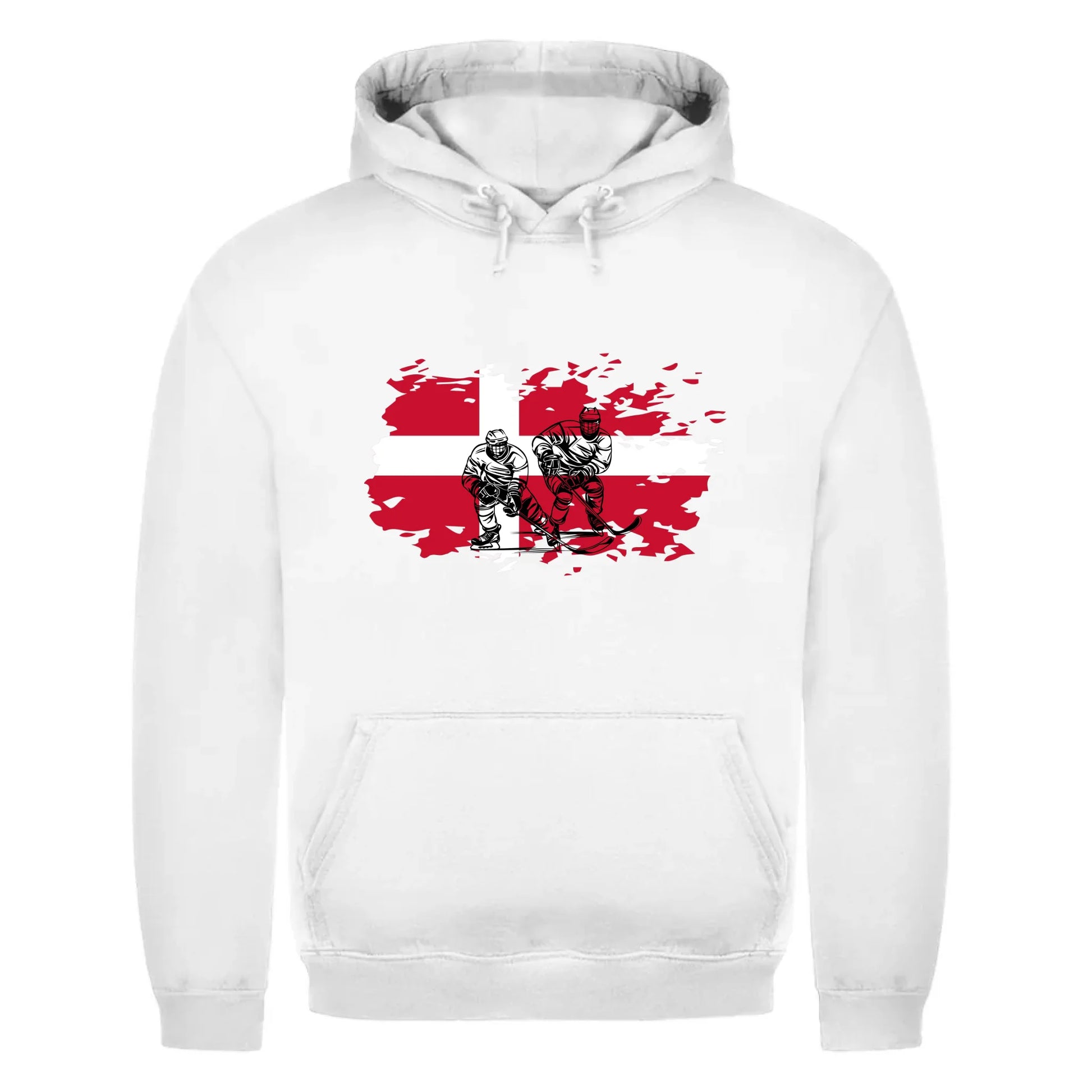 front_Arctic White_Unisex Hoodie HOCKEY MOM LIFE_mockup