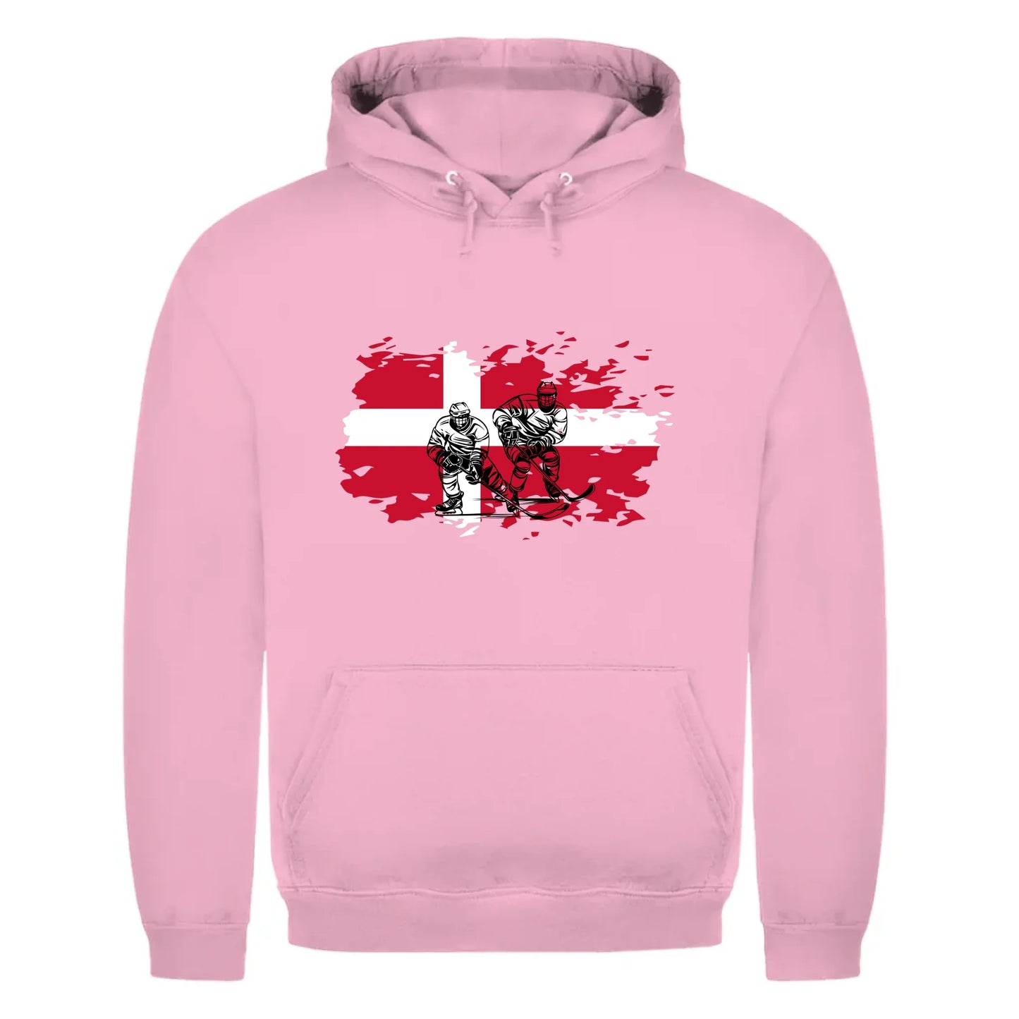front_Baby Pink_Unisex Hoodie HOCKEY MOM LIFE_mockup