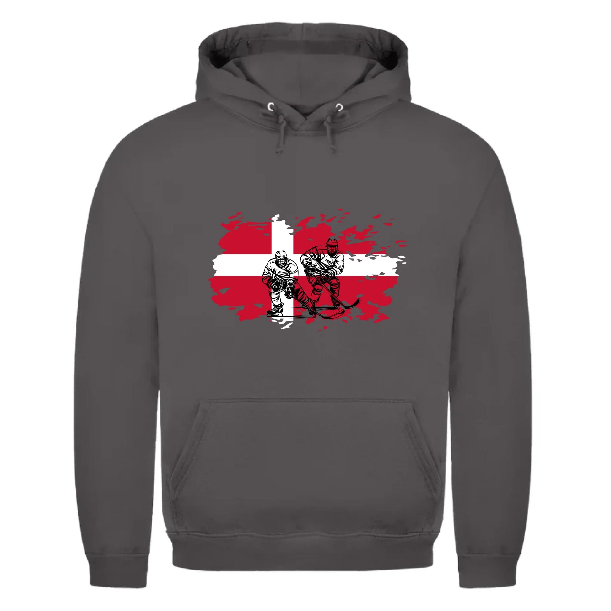 front_Charcoal (Heather)_Unisex Hoodie HOCKEY MOM LIFE_mockup