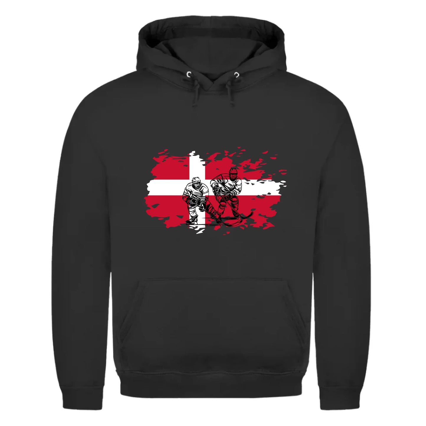 front_Jet Black_Unisex Hoodie HOCKEY MOM LIFE_mockup