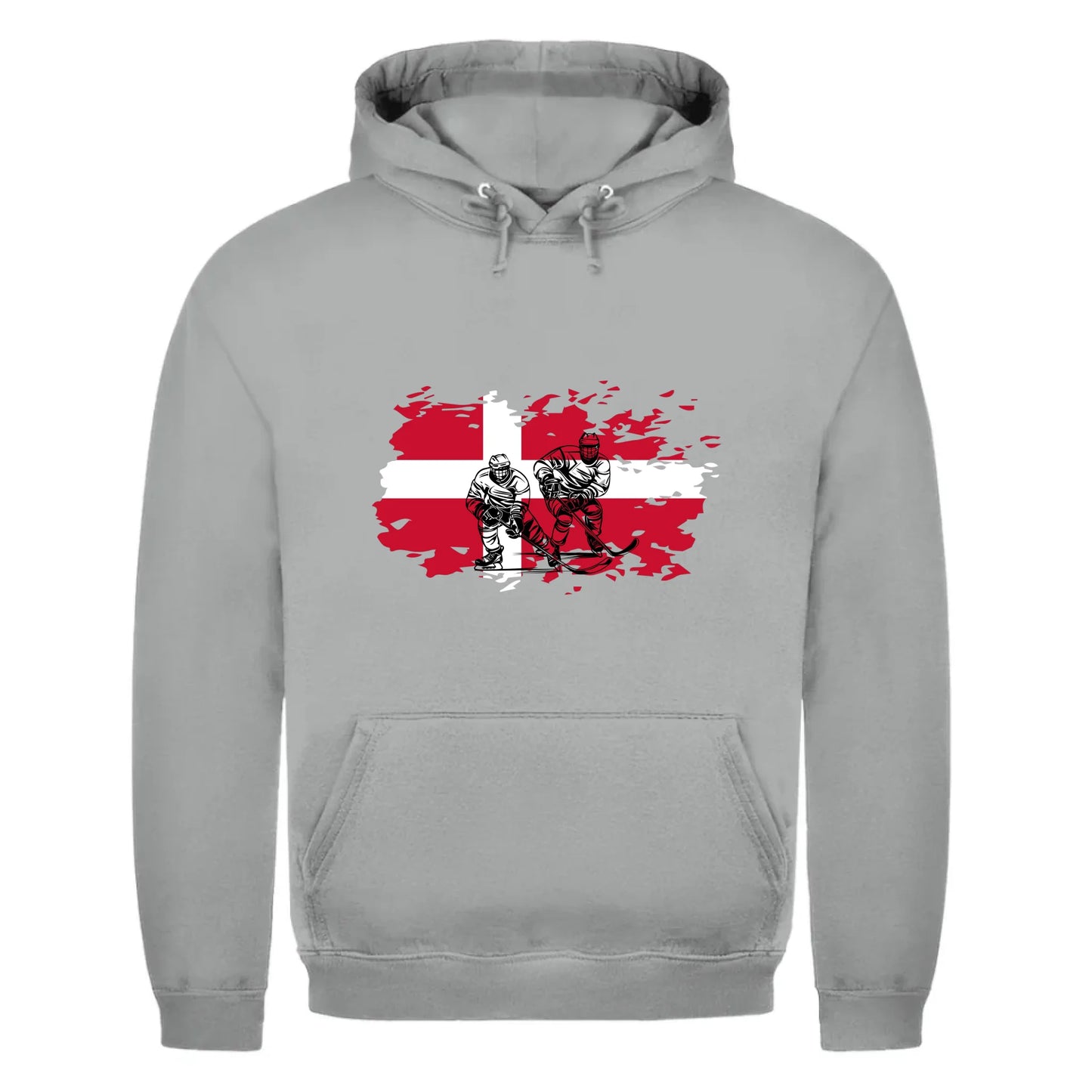 front_Heather Grey_Unisex Hoodie HOCKEY MOM LIFE_mockup