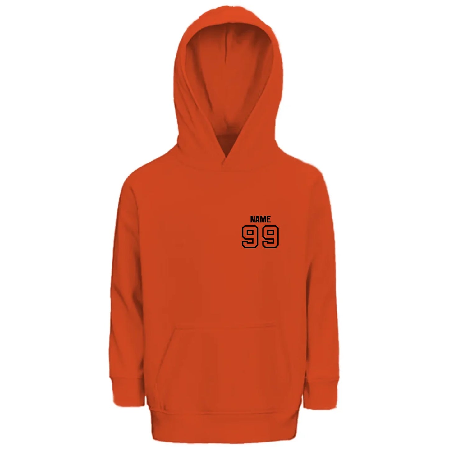 front_Burnt Orange_Kids Hoodie GLOVE & PAW_mockup