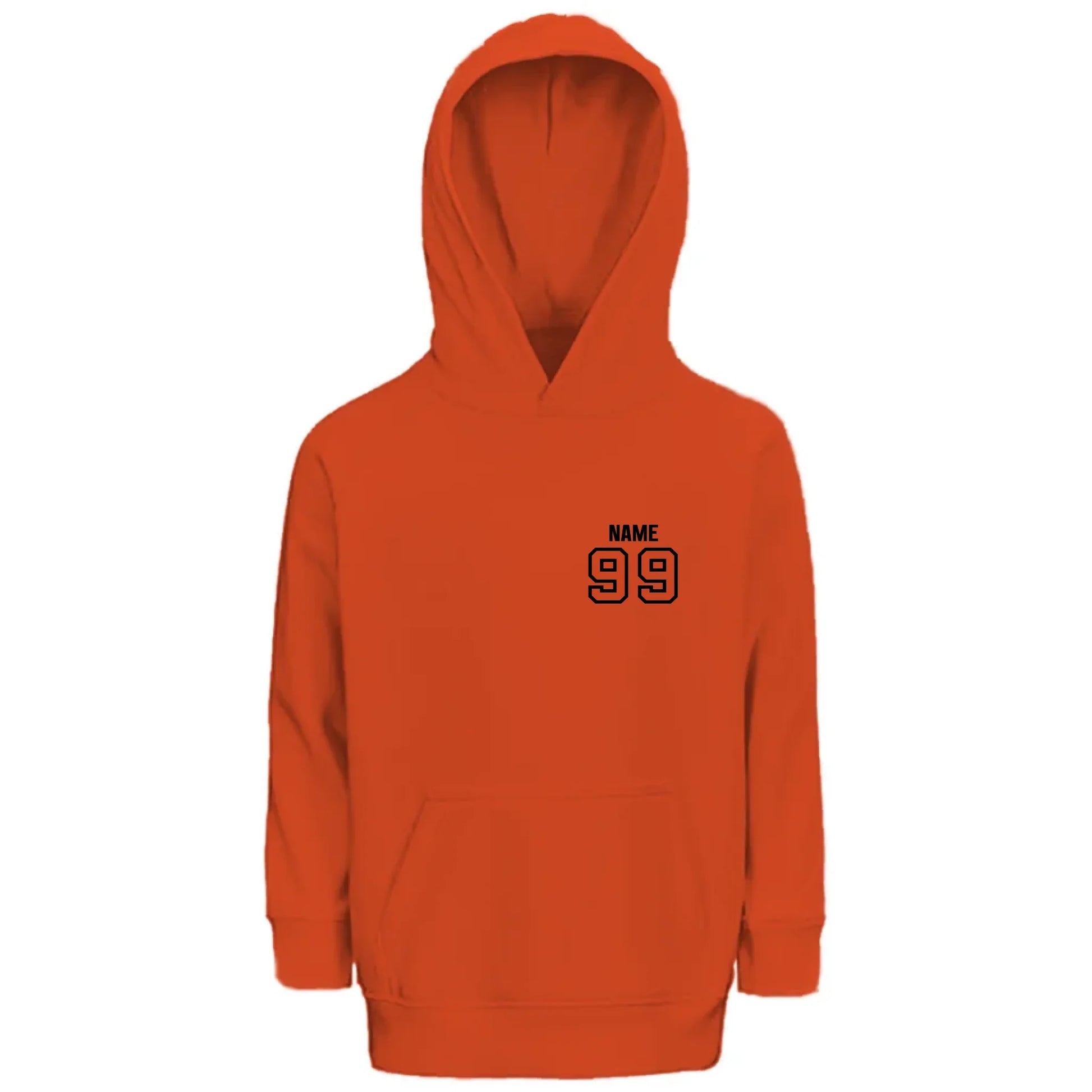 front_Burnt Orange_Kids Hoodie GLOVE & PAW_mockup