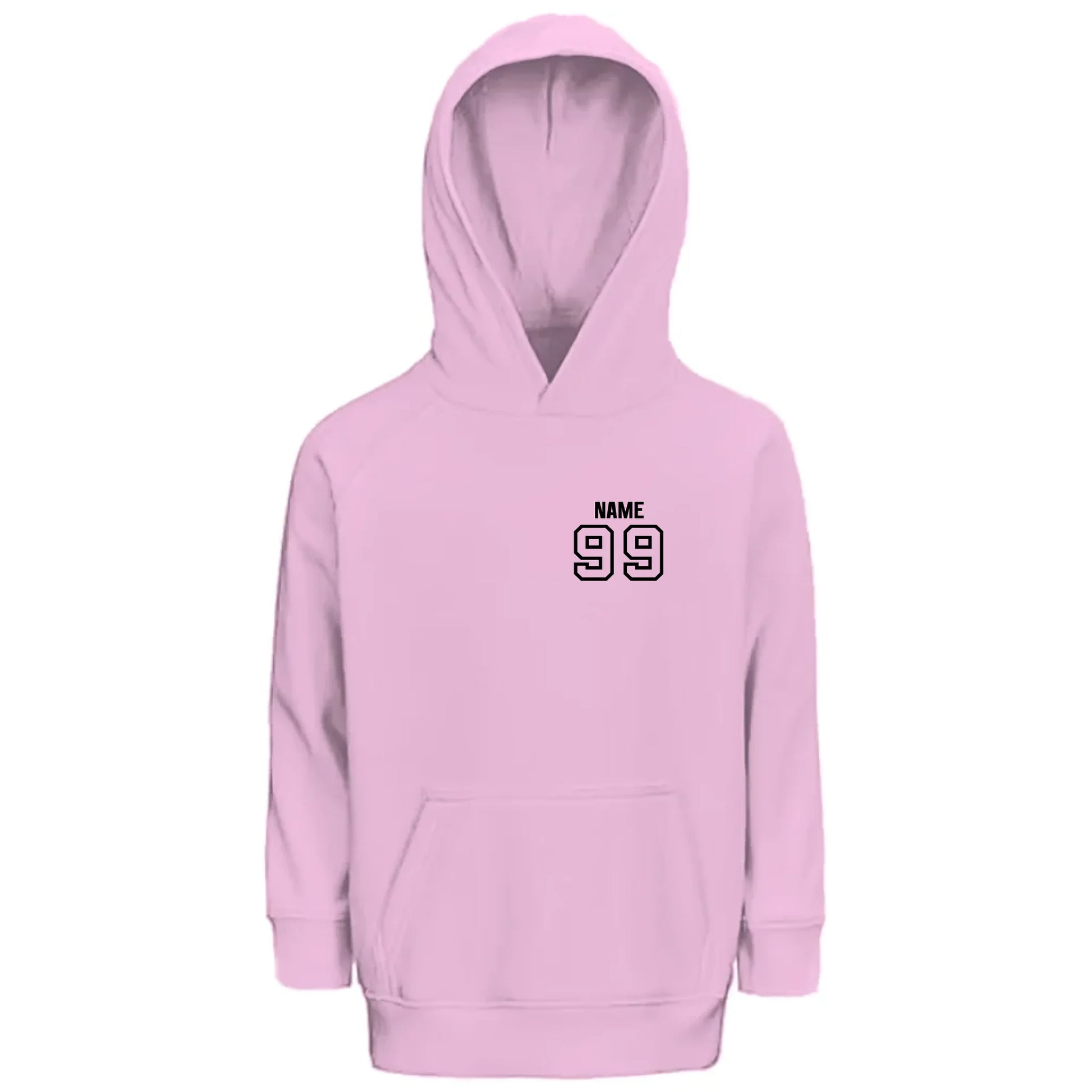 front_Pale Pink_Kids Hoodie GLOVE & PAW_mockup