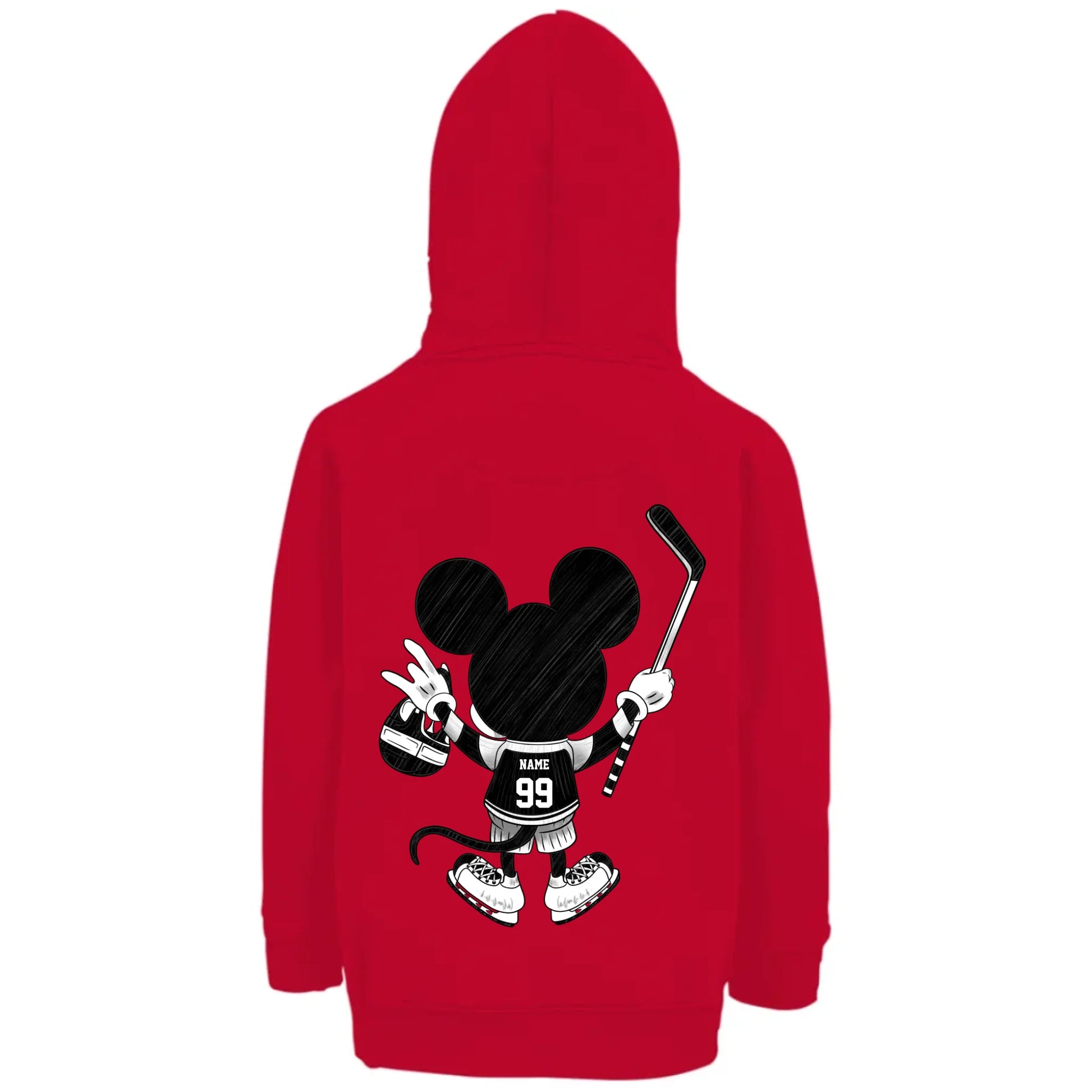 back_Red_Kids Hoodie GLOVE & PAW_mockup