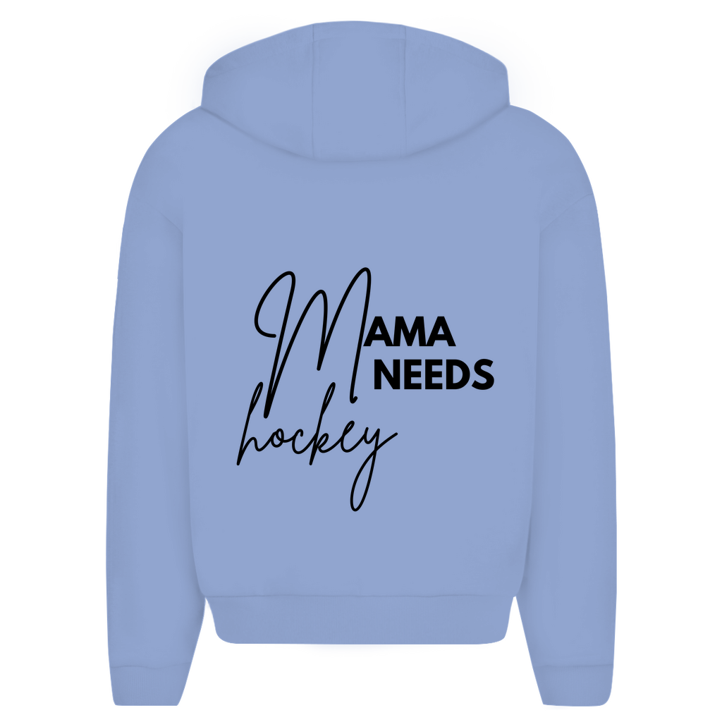 Oversize Zipper MAMA NEEDS HOCKEY (front&back)