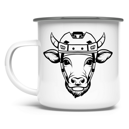 Emaille Tasse HOCKEYKUH