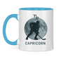 Tasse zweifarbig STERNZEICHEN CAPRICORN / STEINBOCK
