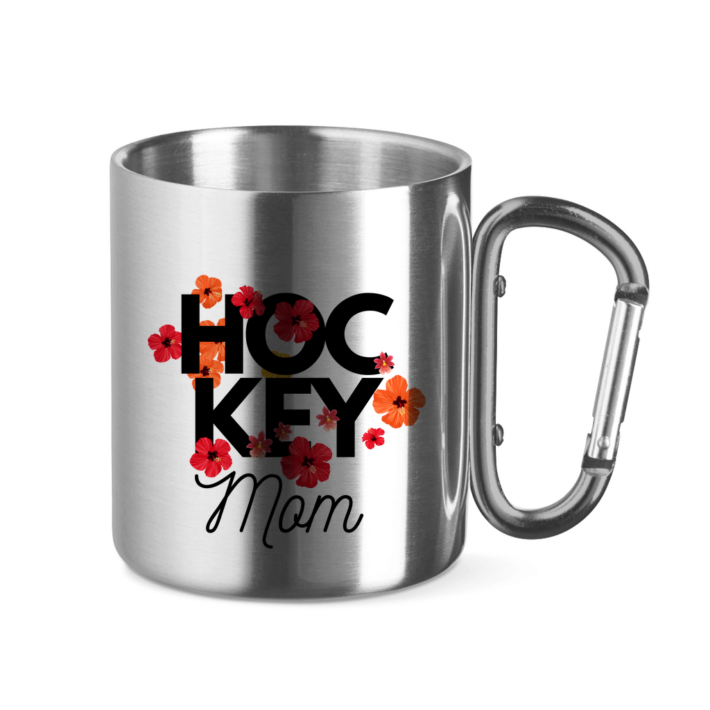 Edelstahltasse HOCKEY MOM FLOWERS