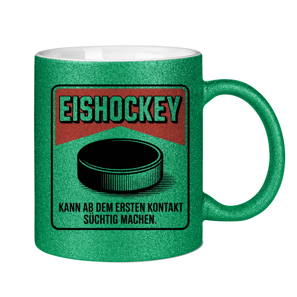 Glitzertasse  EISHOCKEY ZIGARETTENSCHACHTEL