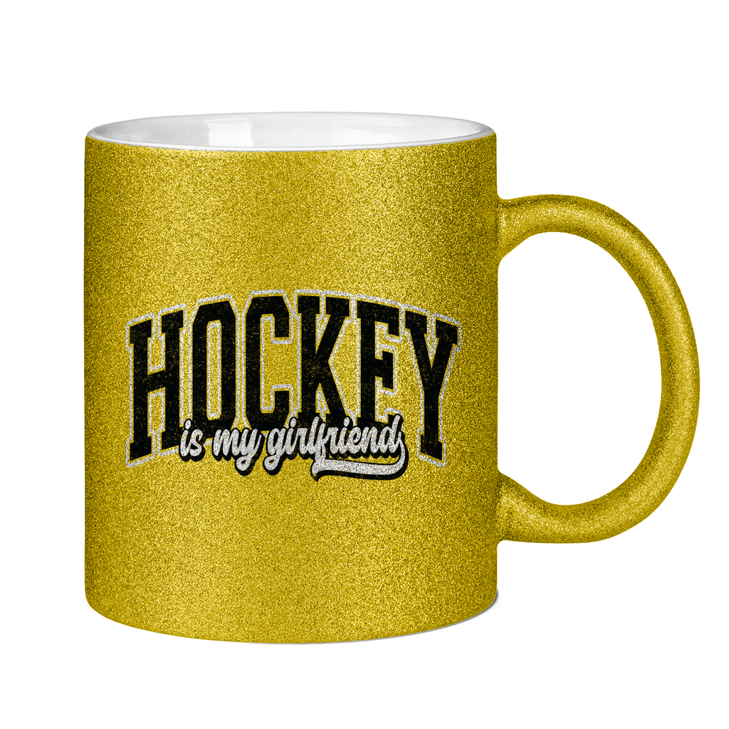 Glitzertasse HOCKEY IS MY GIRLFRIEND