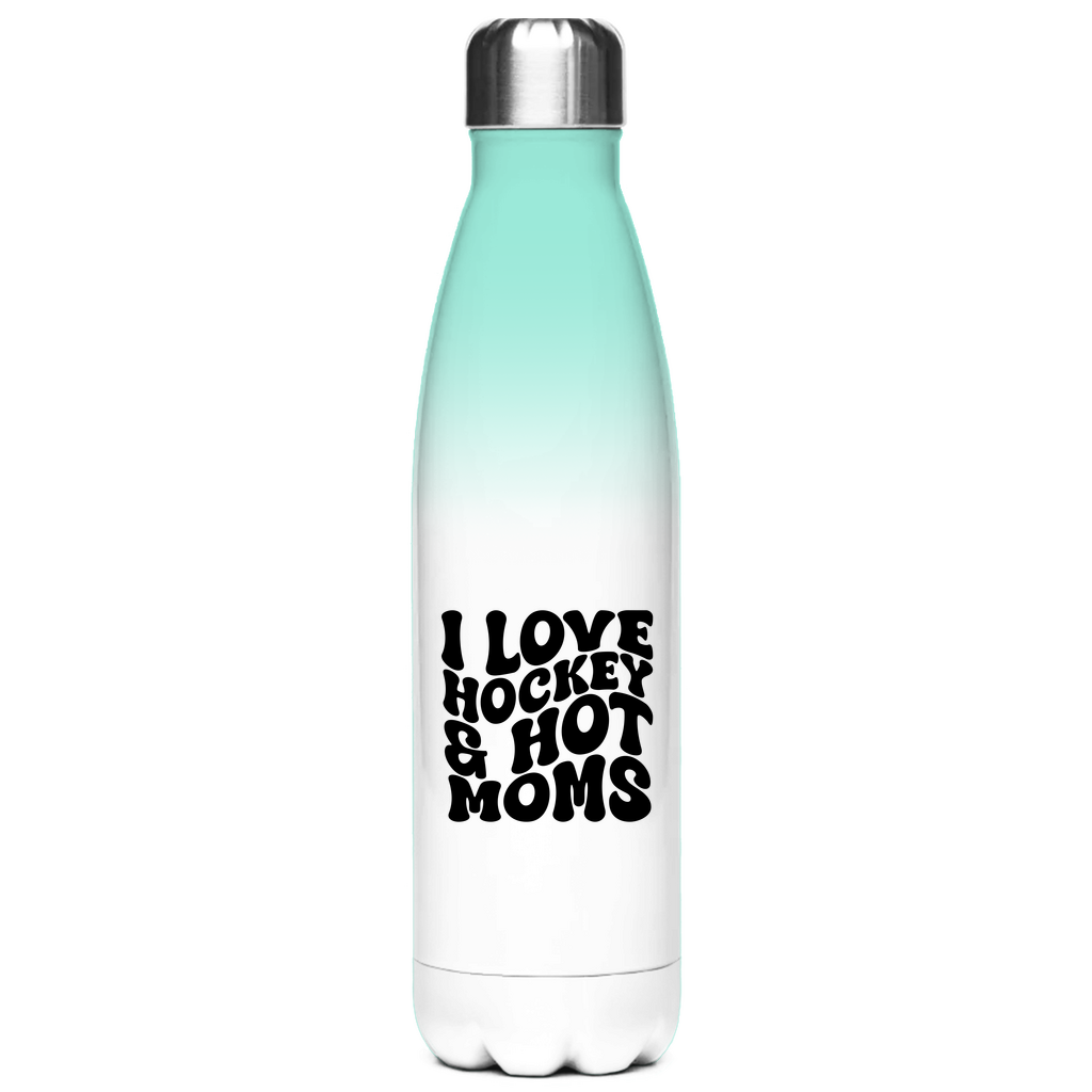 Edelstahl-Thermoflasche I LOVE HOCKEY & HOT MOMS