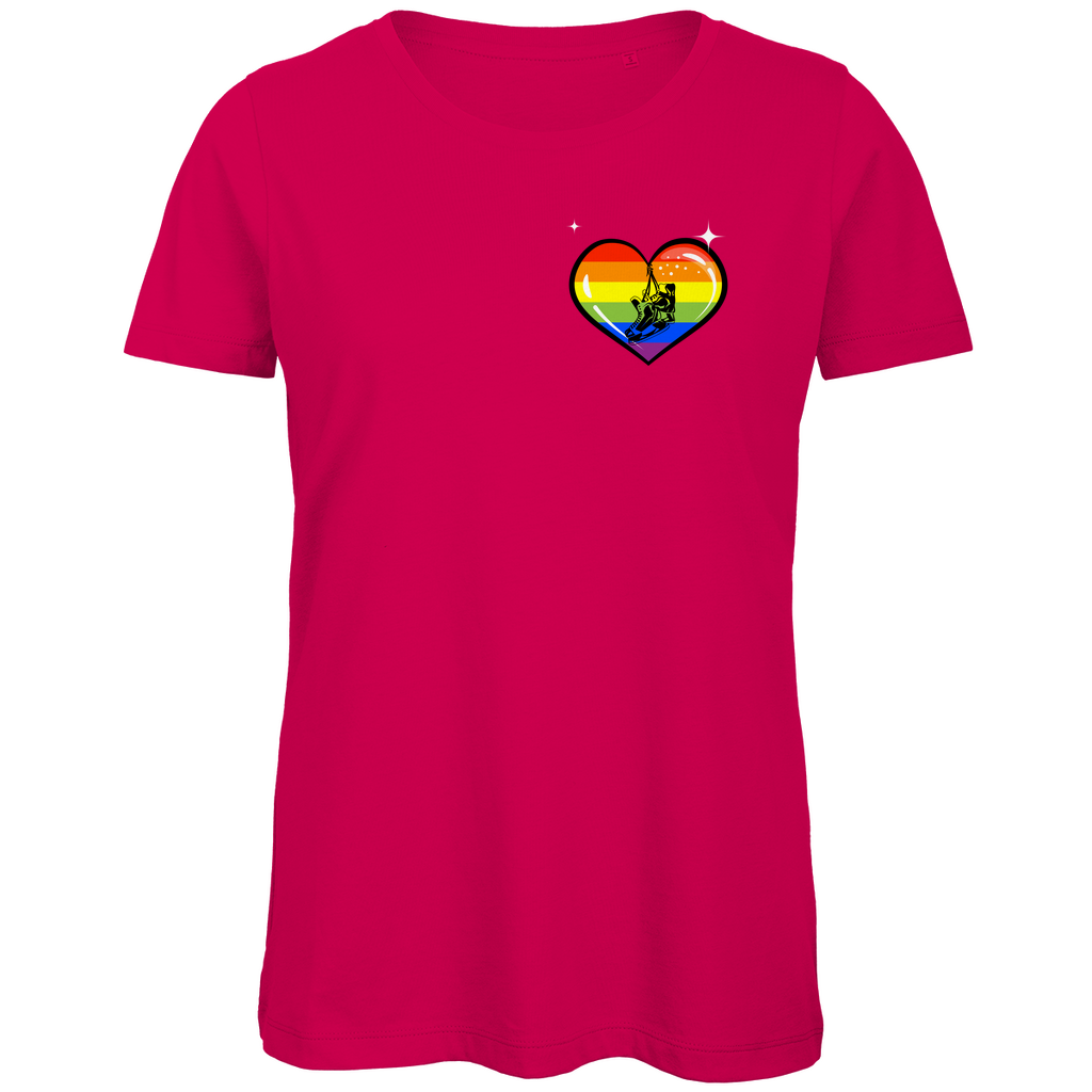 Ladies T-Shirt RAINBOW SKATE HEART