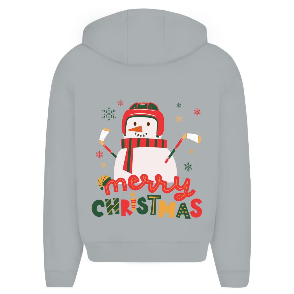 Oversize Zipper HOCKEY SNOWMAN (front&back)