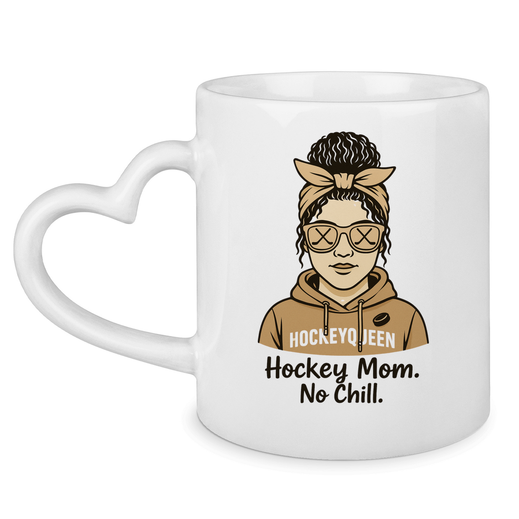 Tasse mit Herzhenkel HOCKEY MOM - NO CHILL