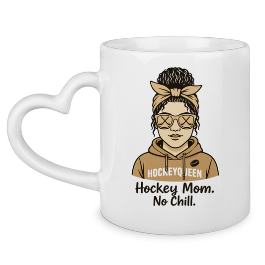 Tasse mit Herzhenkel HOCKEY MOM - NO CHILL