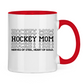 Tasse zweifarbig HOCKEYMOM NERVES & HEART