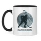 Tasse zweifarbig STERNZEICHEN CAPRICORN / STEINBOCK