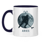 Tasse zweifarbig STERNZEICHEN ARIES / WIDDER