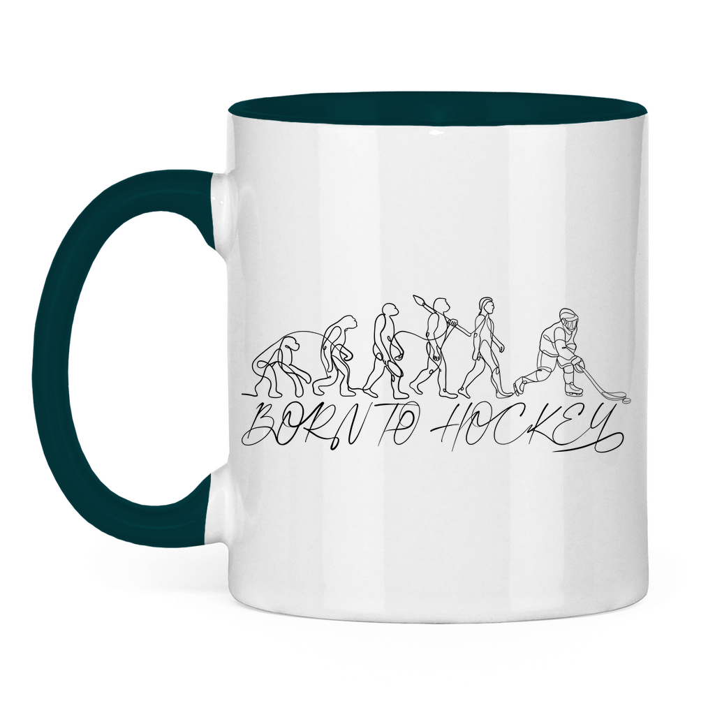 Tasse zweifarbig BORN TO HOCKEY EVULUTION
