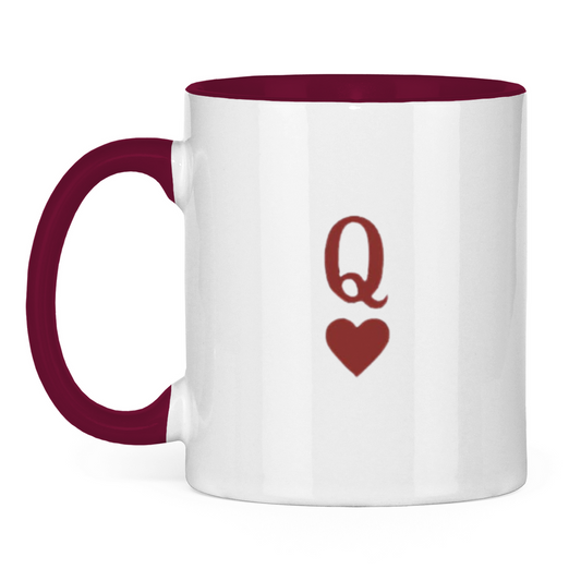 Tasse zweifarbig HOCKEY HERZKÖNIGIN
