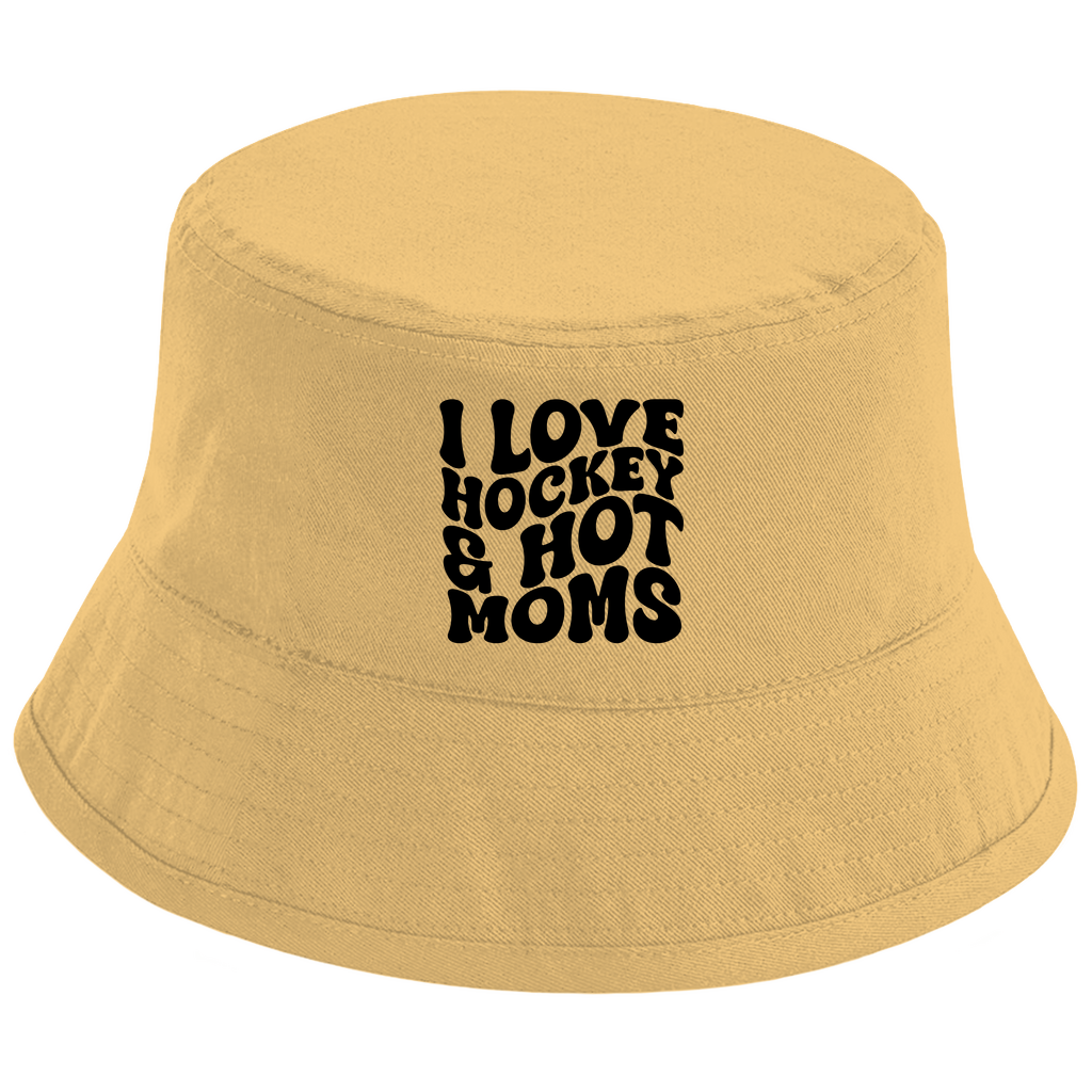 Bucket Hat I LOVE HOCKEY & HOT MOMS