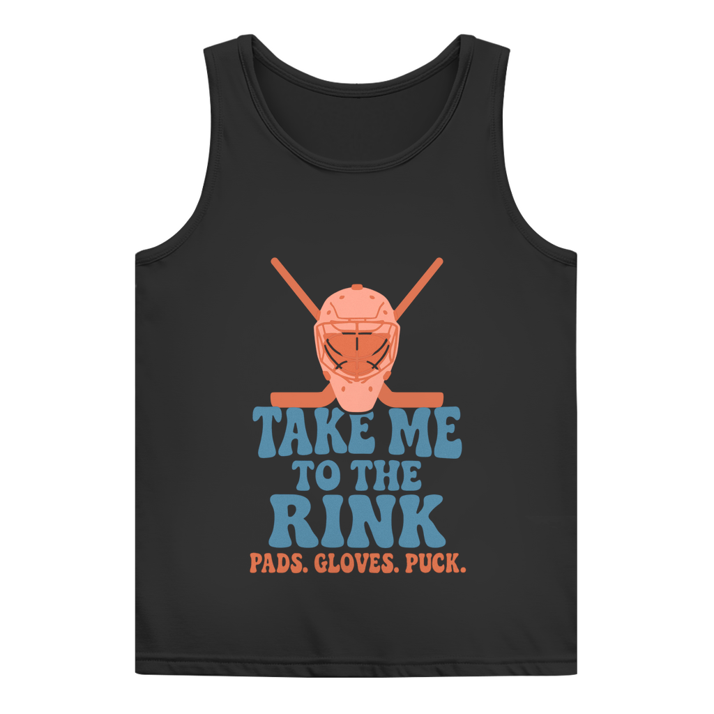 Ladies Tank Top TAKE ME TO THE RINK GOALIE