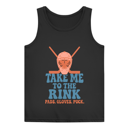 Ladies Tank Top TAKE ME TO THE RINK GOALIE