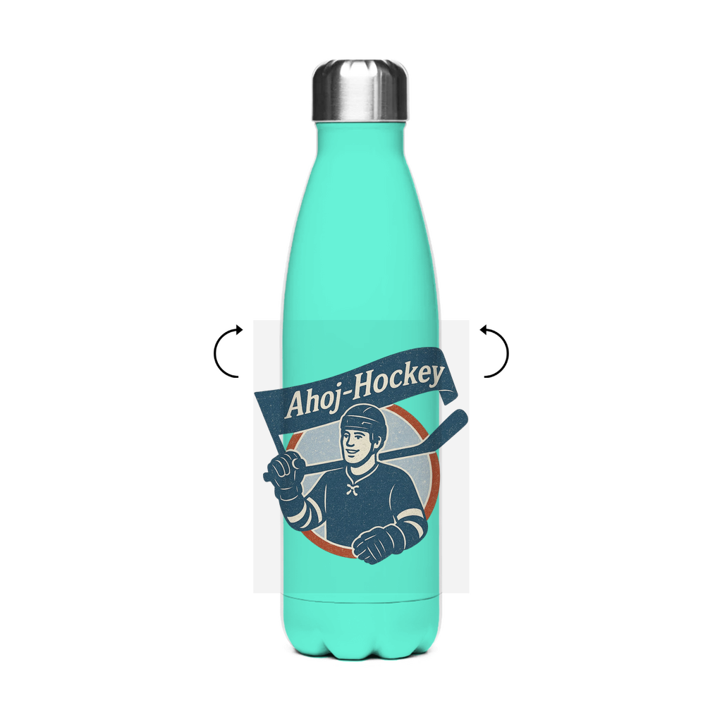Edelstahl-Thermoflasche AHOJ-HOCKEY VINTAGE