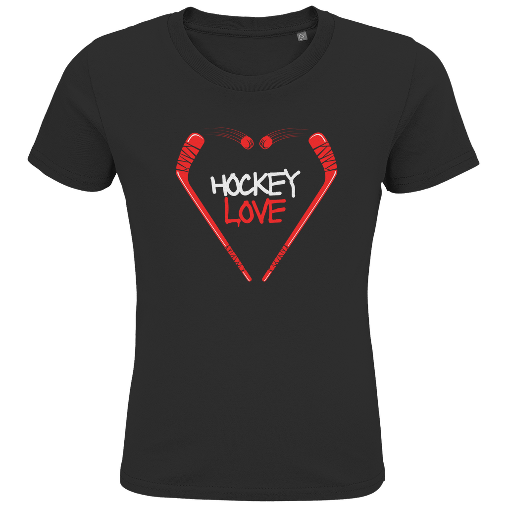 Kids T-Shirt HOCKEYLOVE STICKHEART