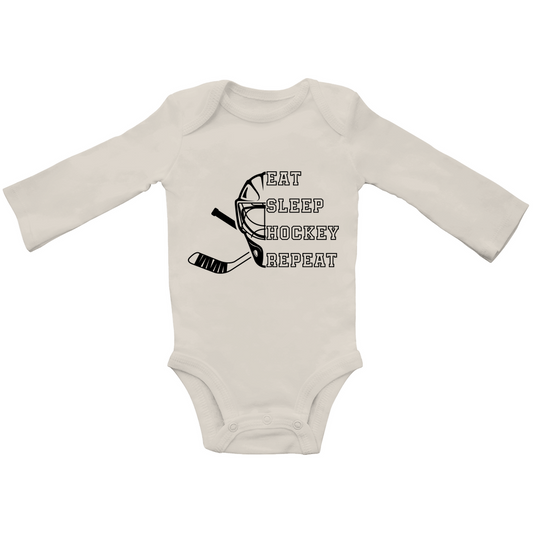 Babybody Langarm EAT, SLEEP GOALIE