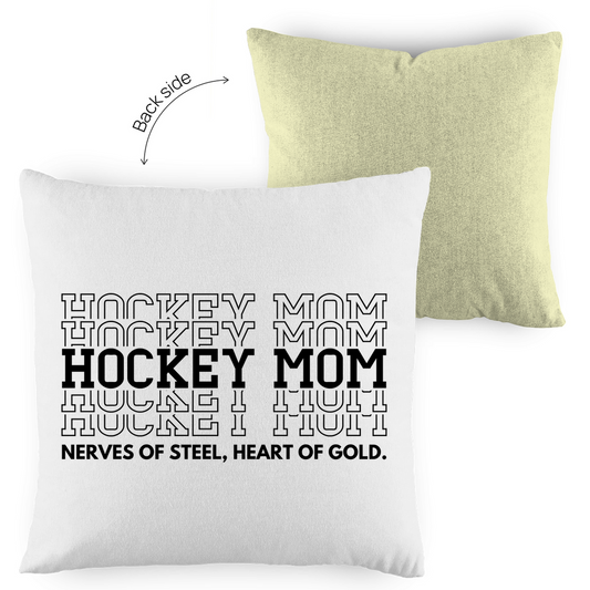 Kopfkissen zweifarbig HOCKEYMOM NERVES & HEART